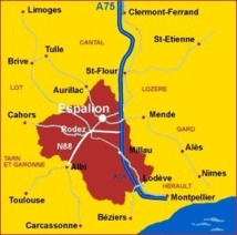 La Ville d'Espalion en Aveyron